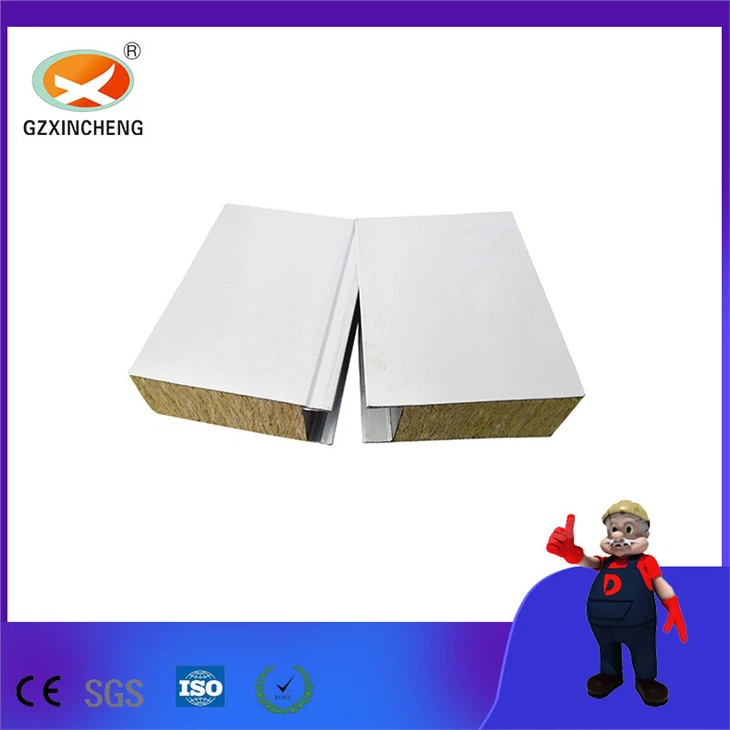 100mm Fireproof Sound Insulation Rock Wool Sandwich Panel